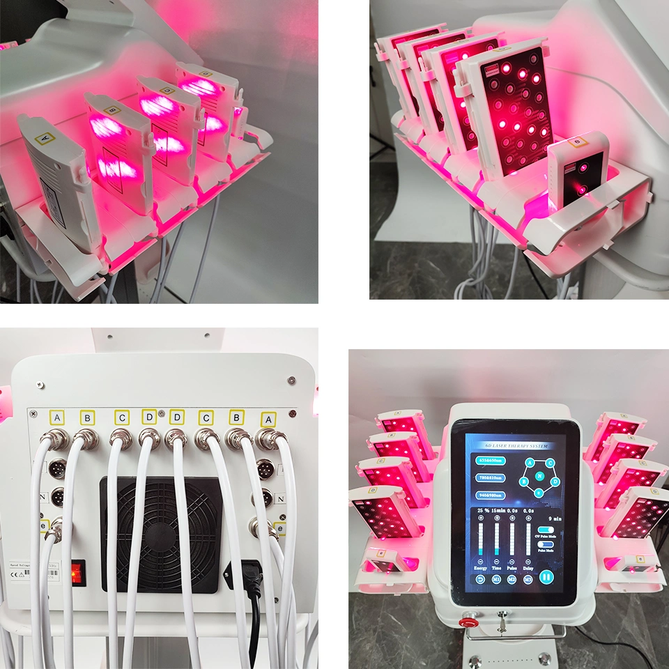 Erweiterte Lipolaser-Lipolyse 209mw Super 6d Lipo Laser Liposuktionsmaschine mit 635nm 650nm 780nm 810nm 940nm 980nm 3