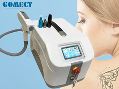 Q-Schalter Gomecy 1064nm 532nm 1320nm Nd Yag Laser-Tätowierungs-Abbau-Maschine mit Kohlenstoff-Schale